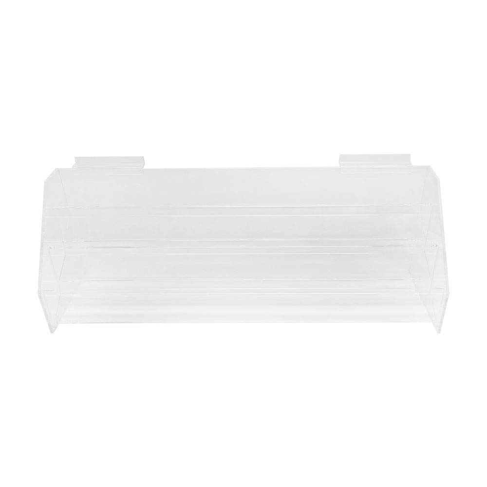 3-Tier Clear Acrylic Slatwall Bin - Stackable Retail Display Organizer for Store Shelving & Wall Storage - Perfect for Retail Stores, Boutiques & Home Organization