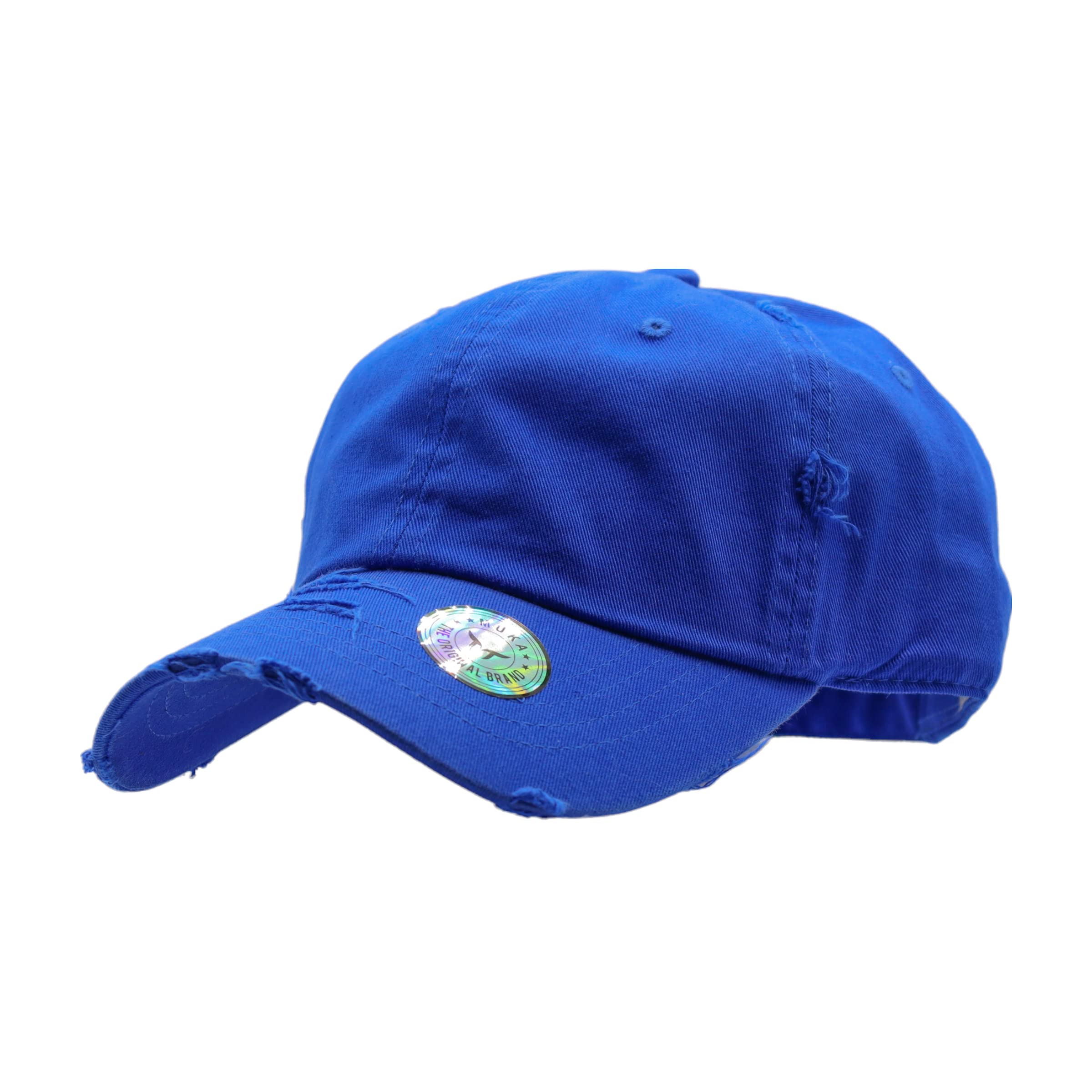 Vintage Washed Distressed Dad Hat - Cotton Adjustable Baseball Cap for Men & Women - Solid Color Plain Blank Unisex Hat for Casual Wear, Outdoor Activities & Street Fashion