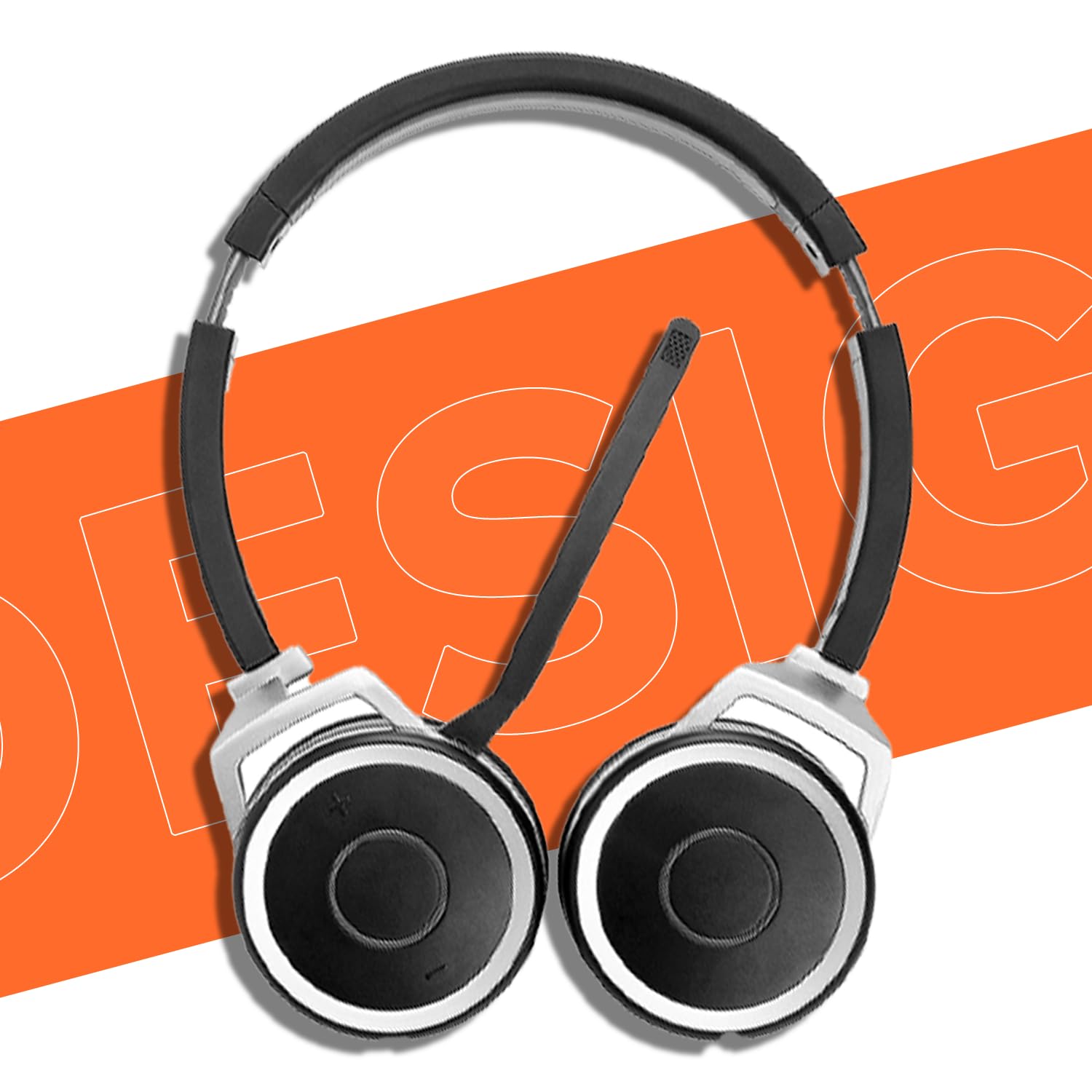 Spracht ZumBT-410 Premium Bluetooth Headset with Noise-Canceling Mic | Wireless Office Headset with Charging Base & USB Dongle for PC/Mac | Ideal for Remote Work, Video Calls, Zoom Meetings & Home Office Use