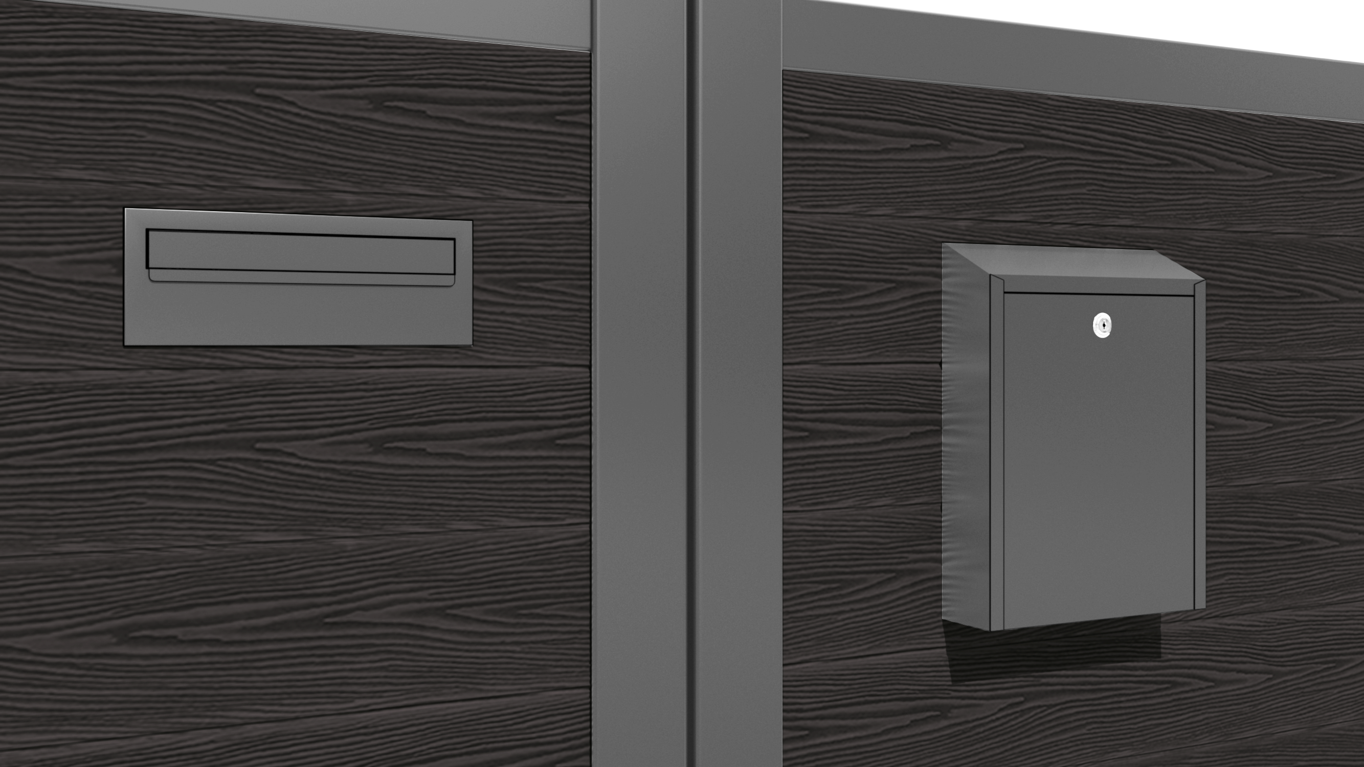 Classic Blossom Straight Top Driveway Gate in Dark Oak - Elegant End Screen Design for Home Security & Curb Appeal | Perfect for Residential Driveways, Garden Entrances & Property Boundaries