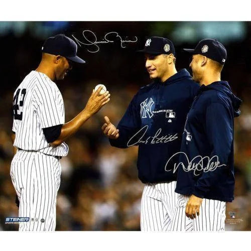Derek Jeter Andy Pettitte Mariano Rivera Autographed 20x24 Photo - Last Game Signed Memorabilia with MLB COA - Perfect for NY Yankees Fans, Sports Collectors & Man Cave Decor