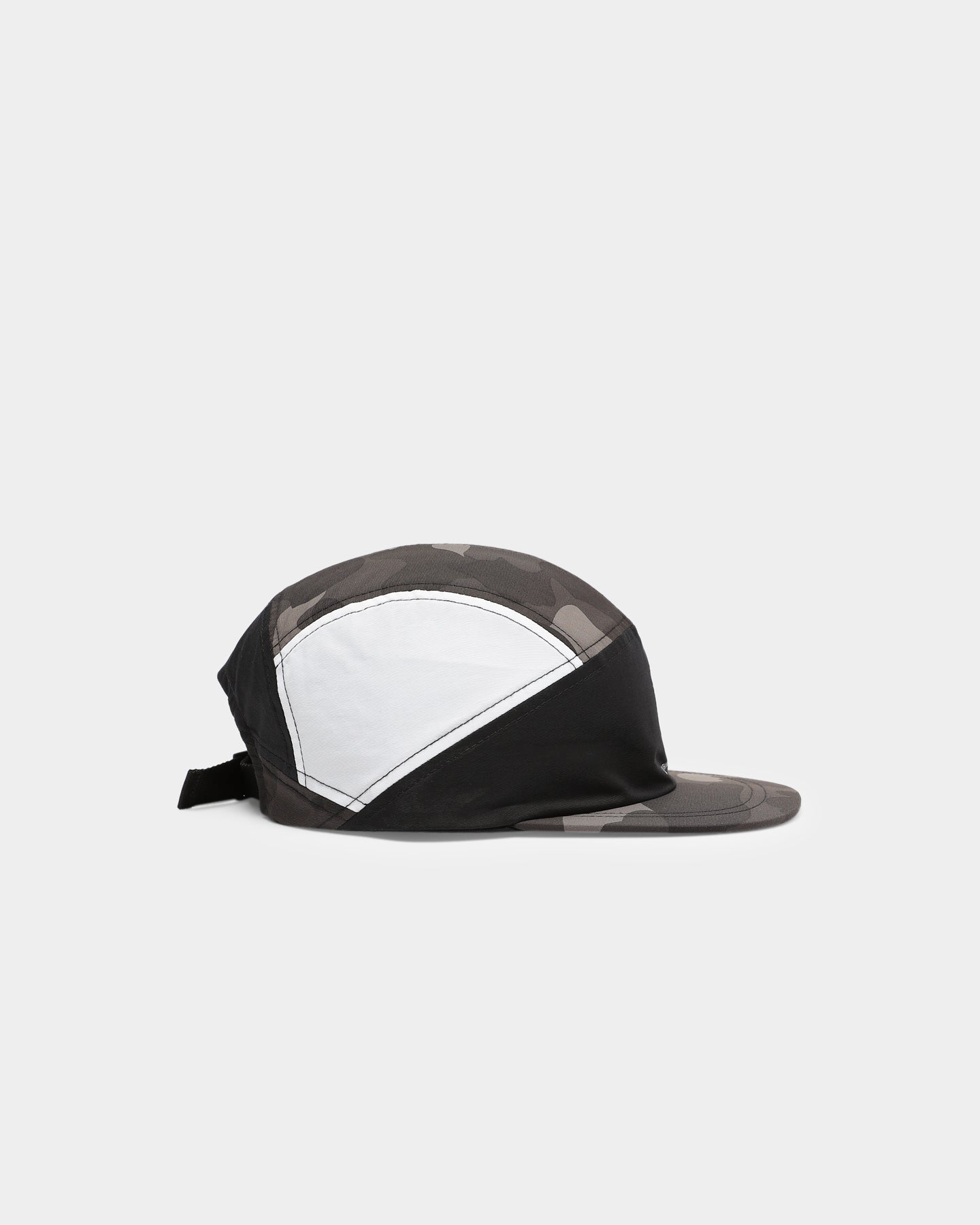 BAPE Camo Color Block 5-Panel Strapback Snapback Hat - Black | Streetwear Fashion, Hip Hop Style, Urban Outfits for Men & Women