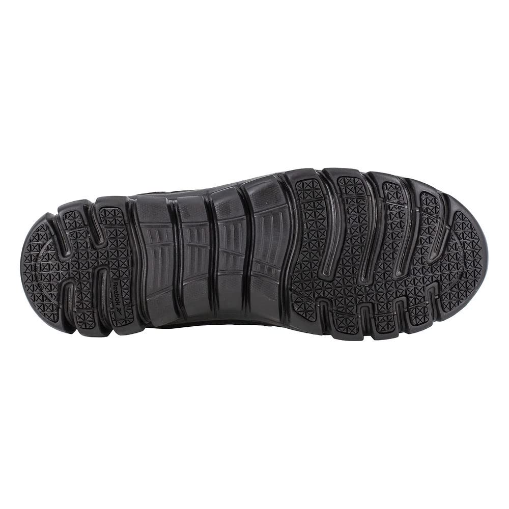Reebok Men's Sublite Cushion Work Safety Shoes - Black Athletic Mid Cut Sneakers for Construction, Warehouse & Casual Wear