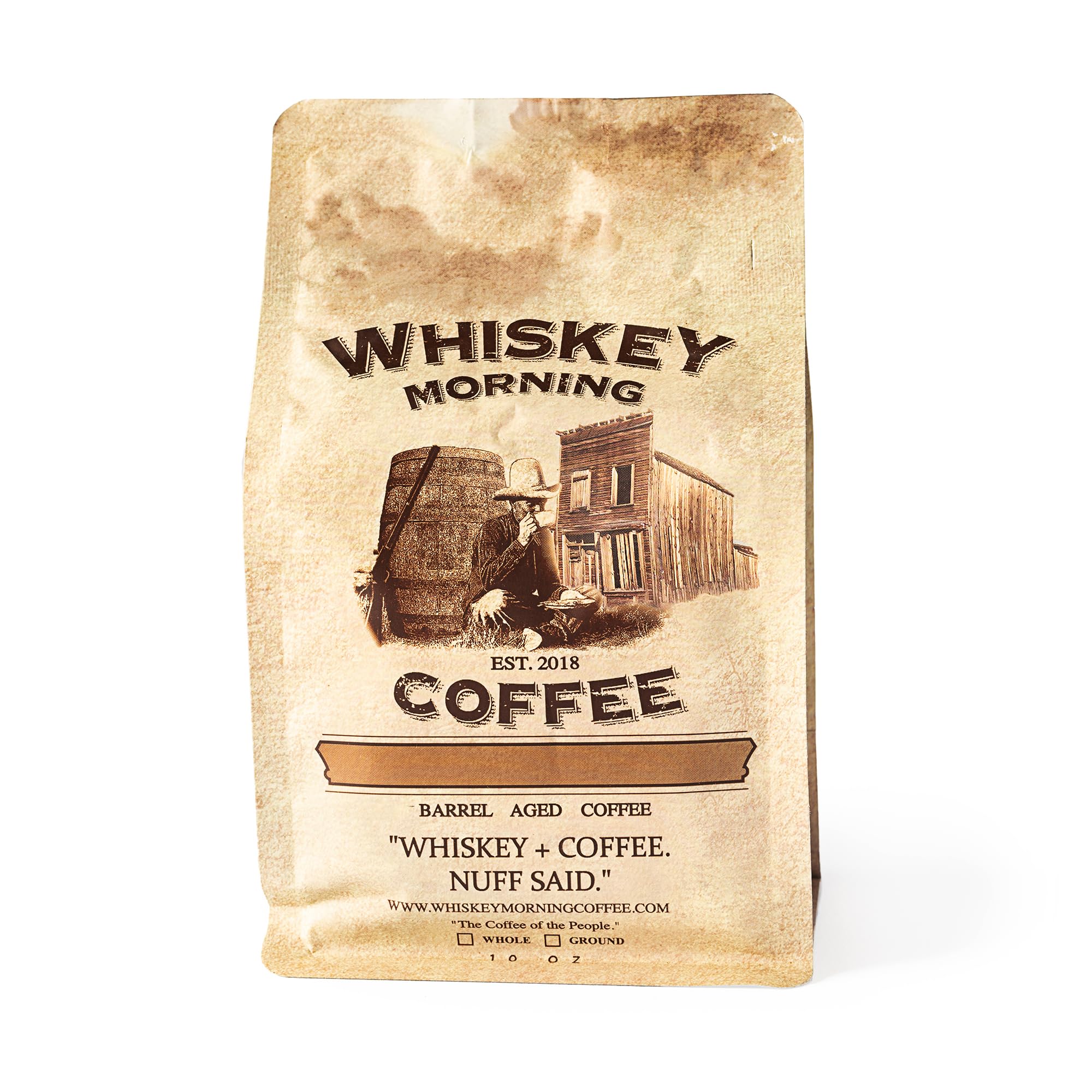 Barrel Aged Coffee - Small Batch Fire Roasted Whiskey Infused Gourmet Coffee Beans | Perfect for Gifts, Camping & Special Occasions