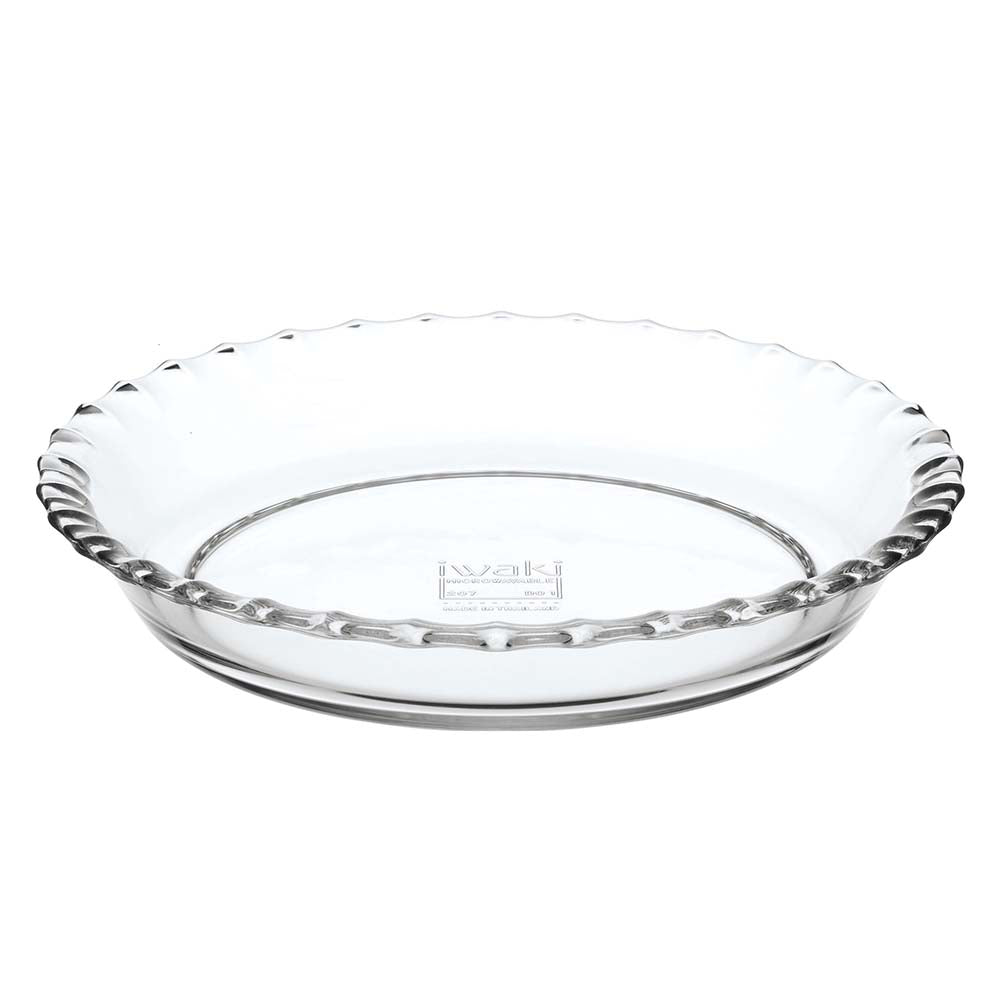 Iwaki Heat Resistant Glass Frilled Plate - Microwave & Oven Safe Serving Dish for Baking, Cooking & Elegant Dining