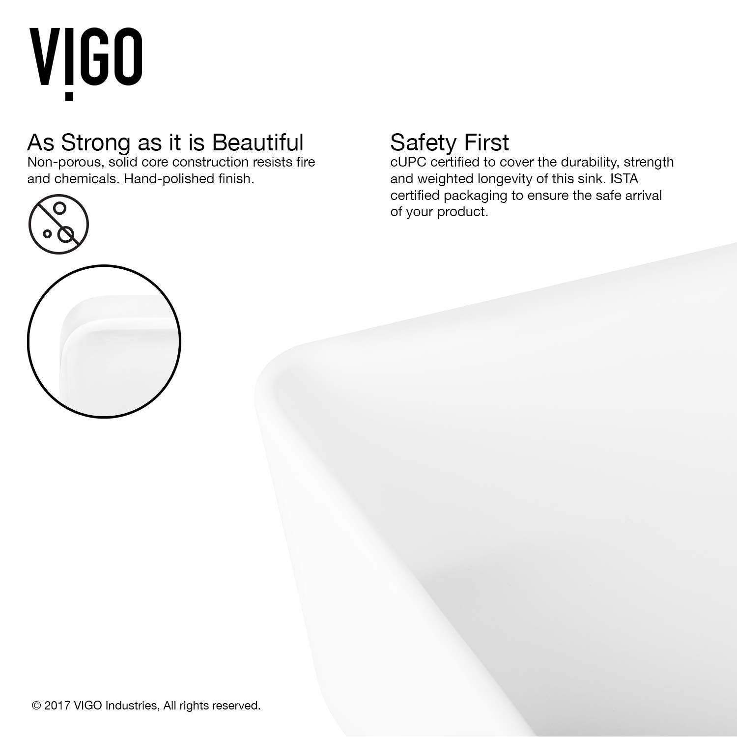 VIGO Matte White Rectangular Vessel Bathroom Sink - 18
