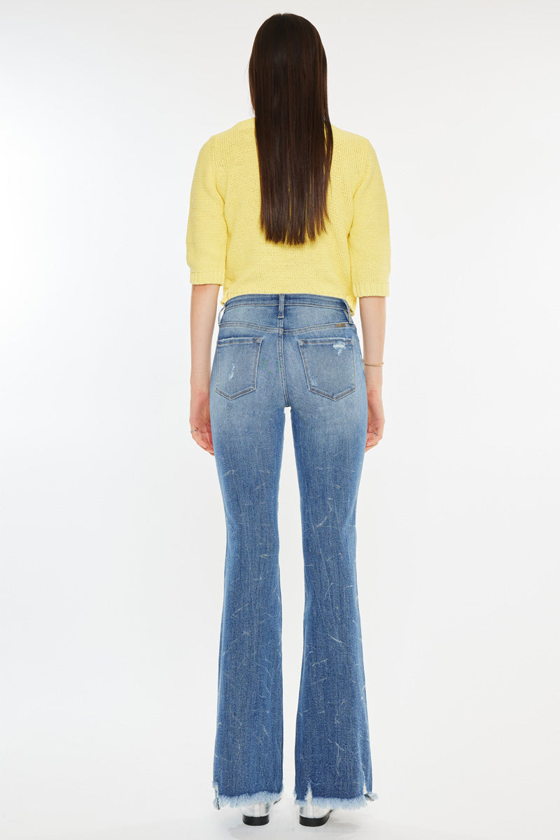 Jennie Medium Rise Wide Leg Jeans for Women - Trendy High Waist Flared Denim Pants - Perfect for Casual Outfits, Street Style & Everyday Wear