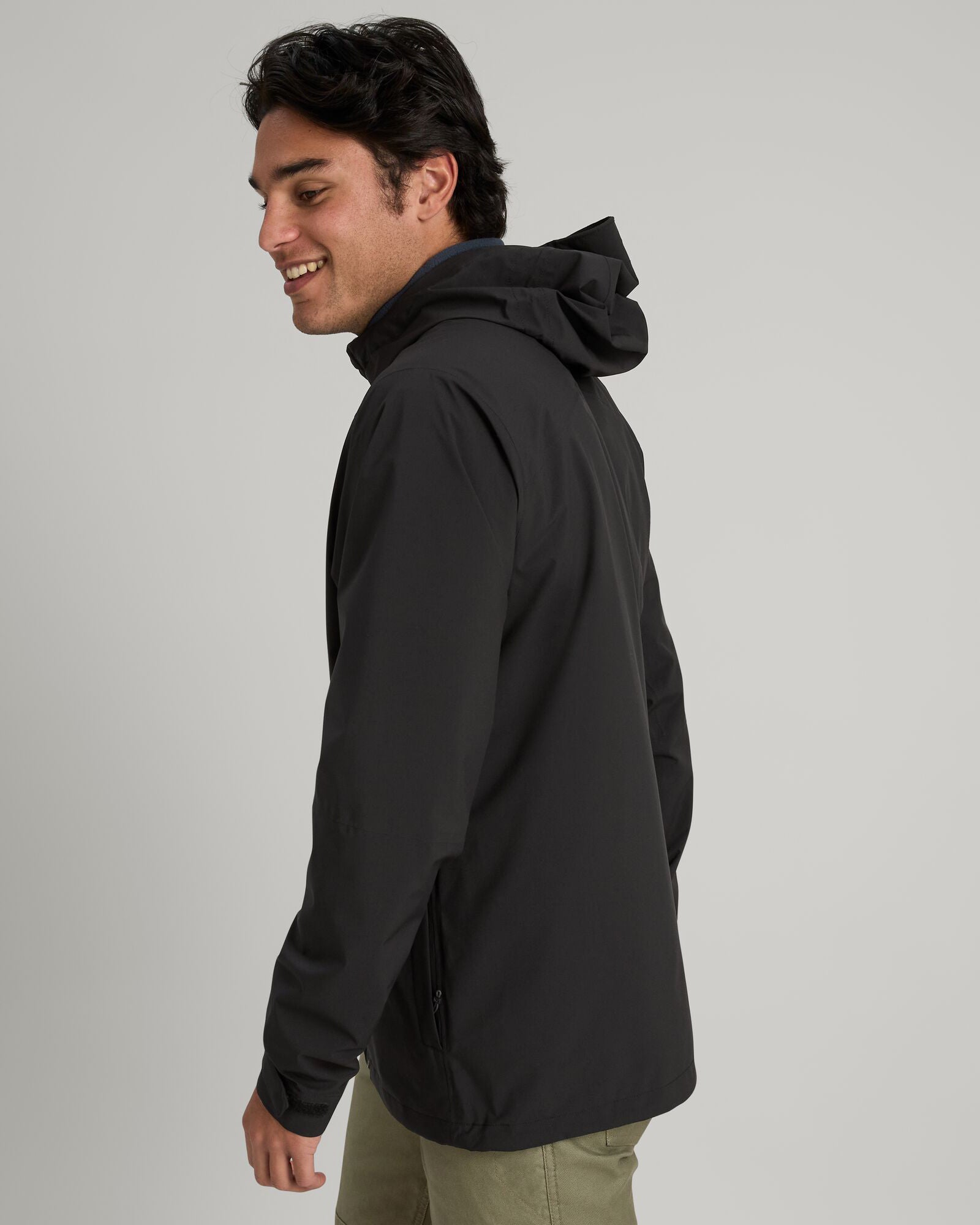 Men's Waterproof Trailhead Stretch 2.5 Layer Rain Jacket - Black Stingray Color for Hiking & Outdoor Adventures