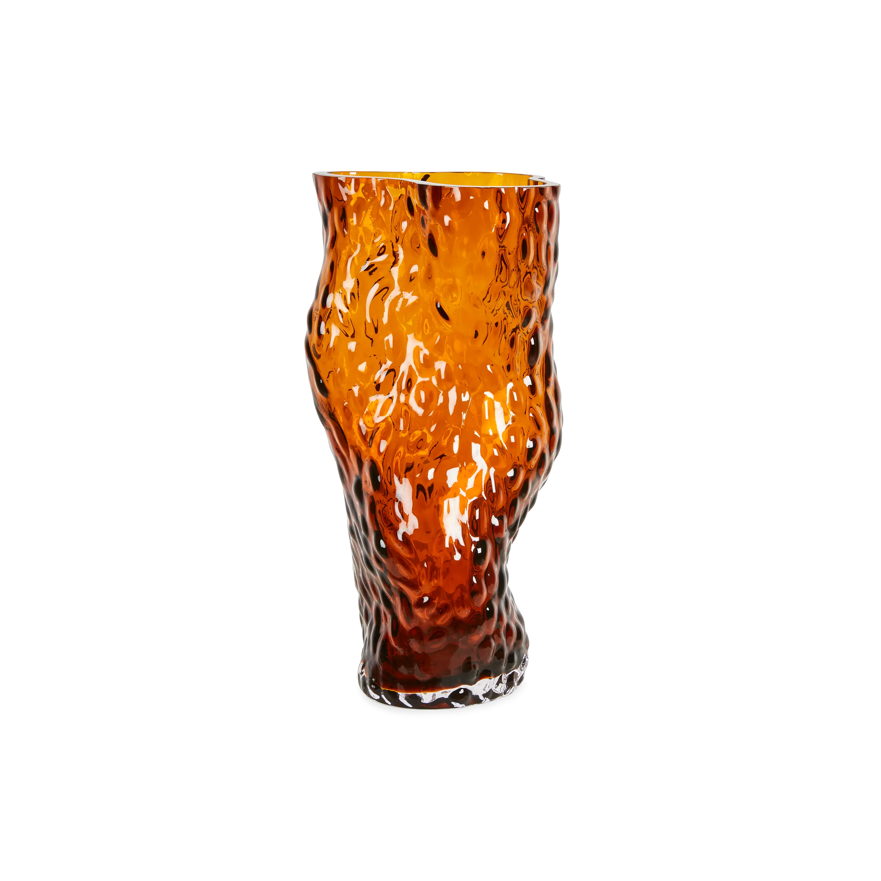 Elegant Ostrea Rock Glass Vase for Home Decor - Modern Geometric Centerpiece for Dining Table, Living Room & Wedding Decorations
