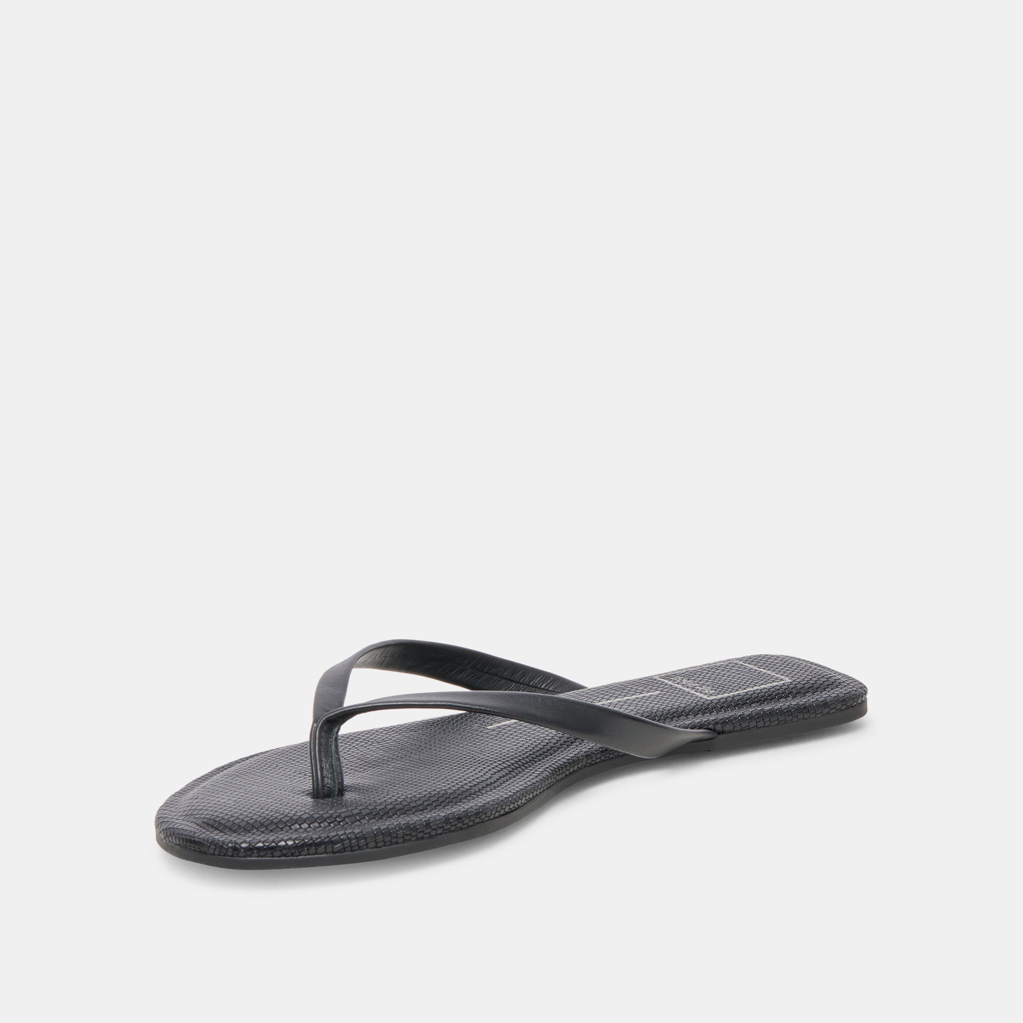 LAYNEY Women's Black Leather Sandals - Comfortable & Stylish for Summer, Beach, and Casual Outings