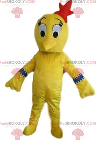 SPOTSOUND Yellow Bird REDBROKOLY Mascot Costume - Canary & Yellow Bird Outfit for Cosplay, Halloween, and Mascot Performances