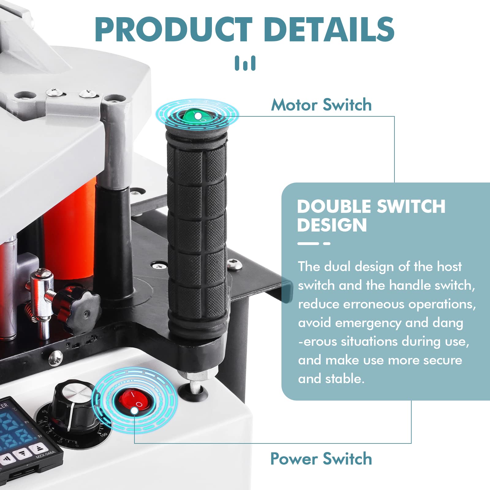 Portable Woodworking Edge Bander Machine - Adjustable Speed 5-10m/min for Straight & Curved Edges, 110V - Perfect for DIY Projects & Professional Cabinet Making