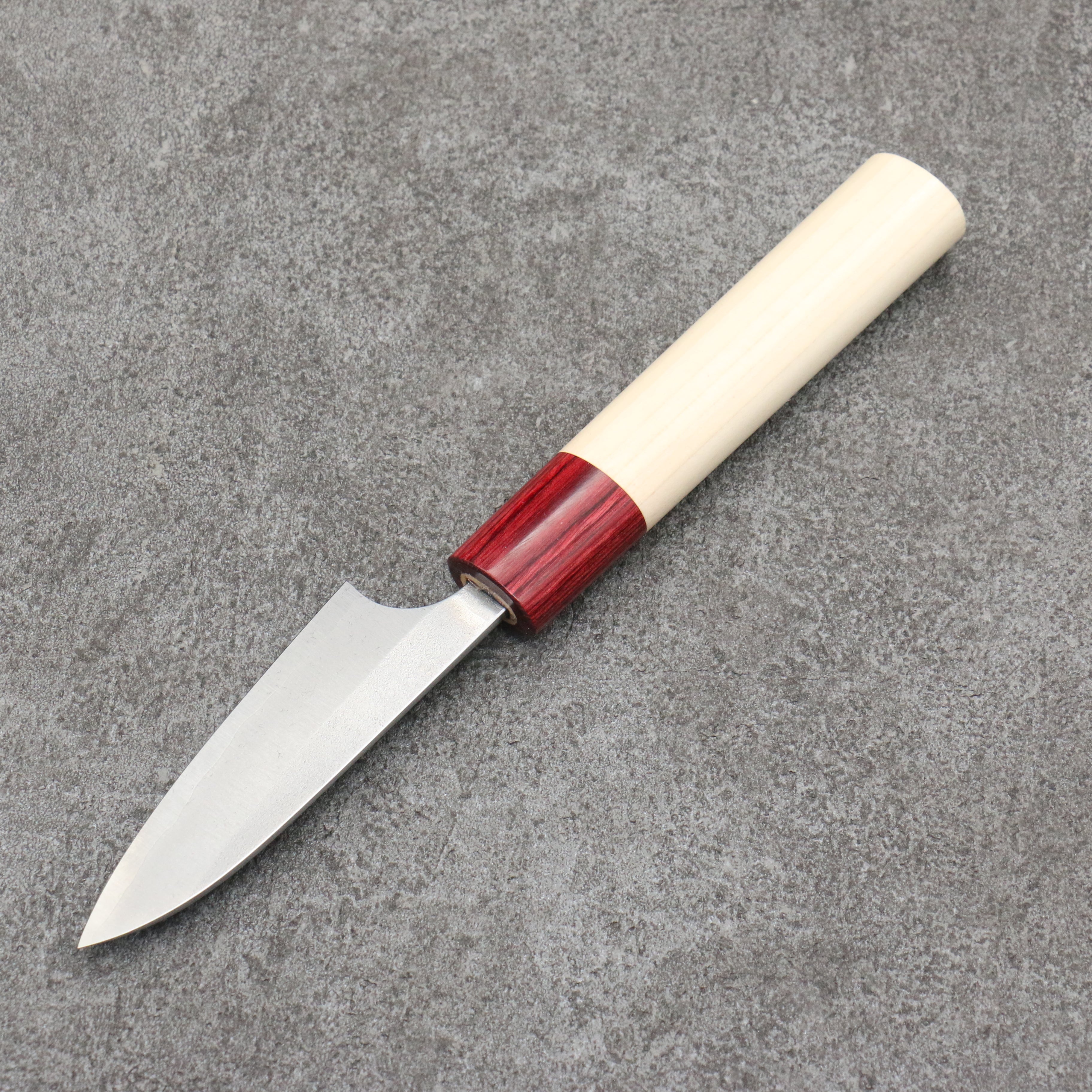 Masakage Yuki 75mm White Steel No.2 Nashiji Paring Knife with Magnolia Handle - Perfect for Precision Peeling, Slicing & Kitchen Prep