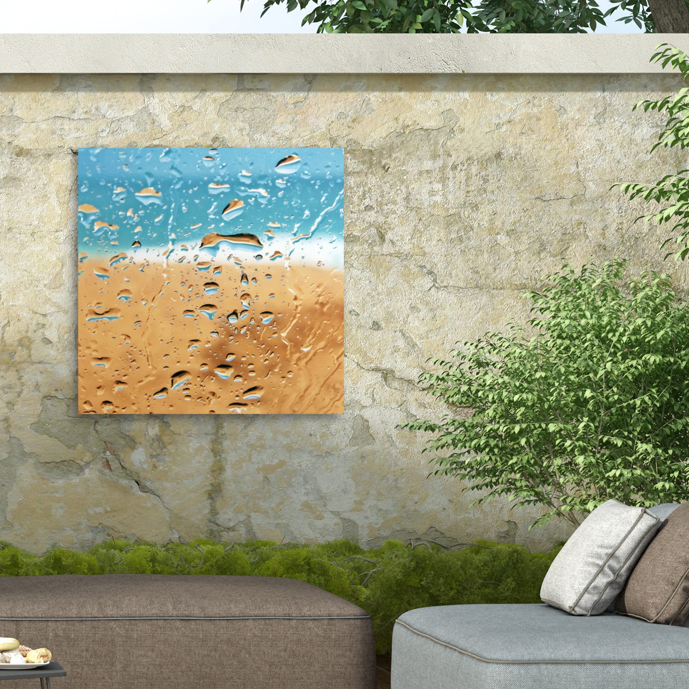 Beata Czyzowska 'Beach Abstract' Waterproof Outdoor Wall Art - Modern Coastal Decor for Patio, Garden & Beach House
