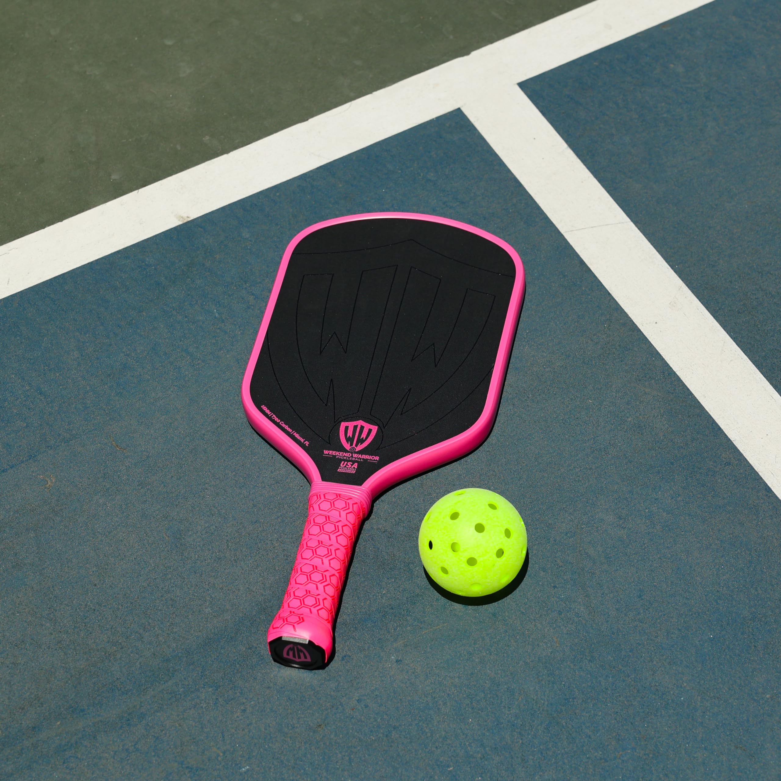 USAPA Approved T700 Carbon Fiber Pickleball Paddle - Lightweight Power & Spin Control - Extended Handle Design with Paddle Cover, Eraser & Accessories - Perfect for Tournaments, Casual Play & Outdoor Games