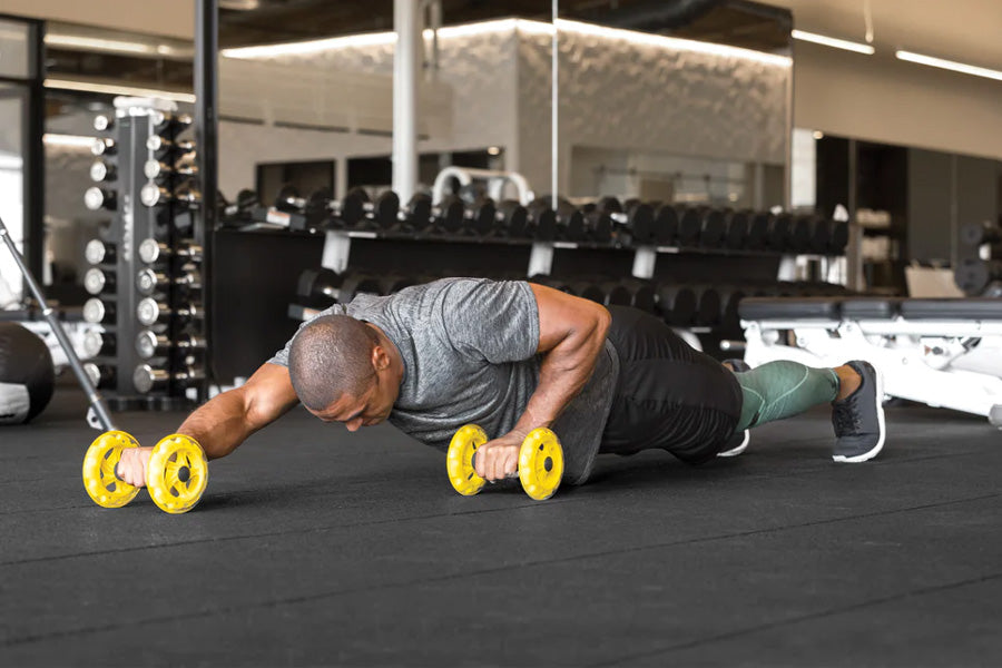 SKLZ Core Wheels - Ab Wheel for Core Strength Training & Home Workouts - Perfect for Abs, Back & Full Body Exercise - Gym & Fitness Equipment for Men & Women