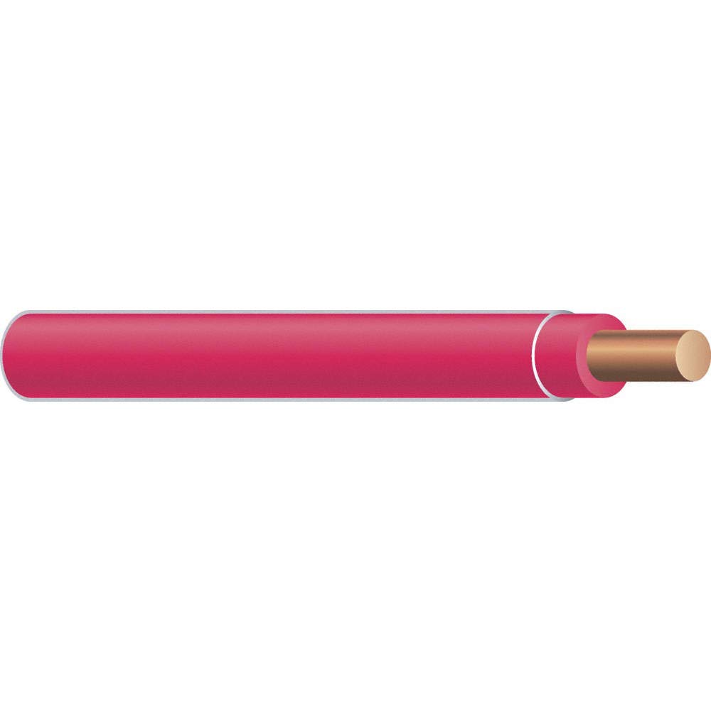 14 Gauge THHN Solid Copper Building Wire - 500ft Red (UL Listed) for Home Electrical Wiring, DIY Projects, and Commercial Installations