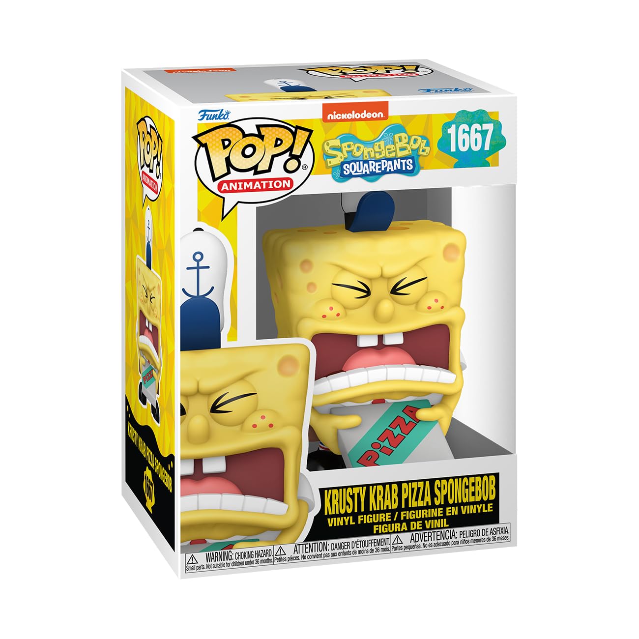 Funko Pop! TV: Spongebob Squarepants 25th Anniversary Vinyl Figure with Pizza - Collectible Toy for Kids & Adults - Perfect Gift for Spongebob Fans - Great for Home Decor, Office Display, and Birthday Presents