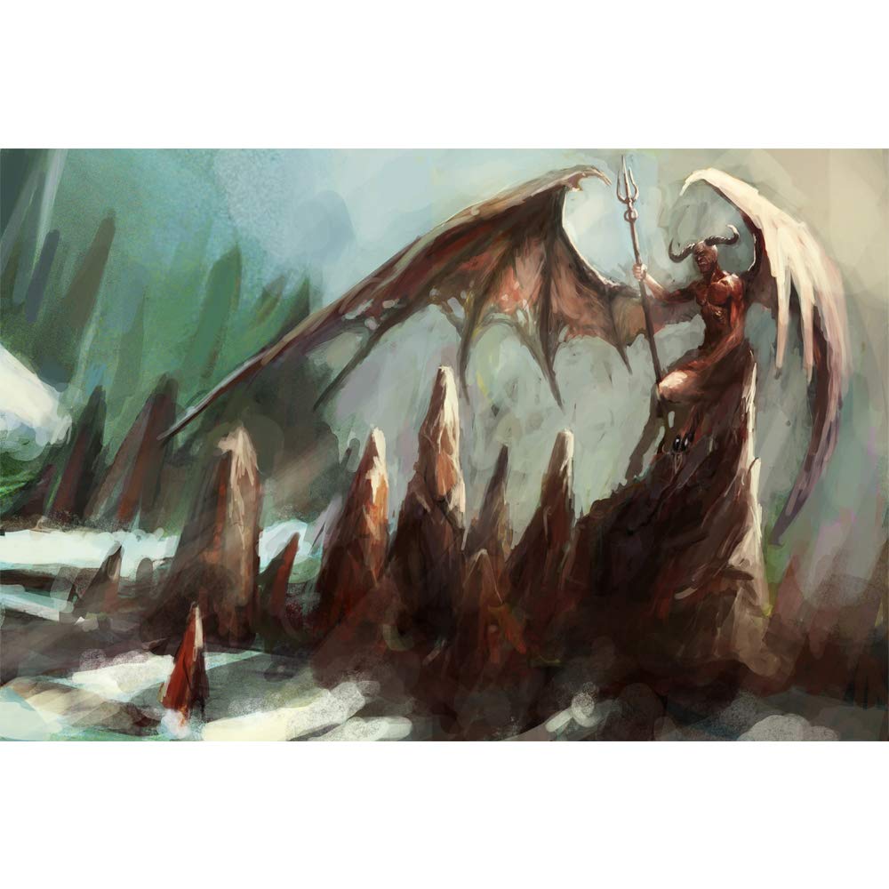 Dark Evil Dragon Removable Wallpaper - Peel and Stick Wall Mural for Bedroom Decor (100x144 inches) | Gothic Fantasy Theme | Perfect for Game Rooms, Teen Bedrooms & Home Theater Accent Walls