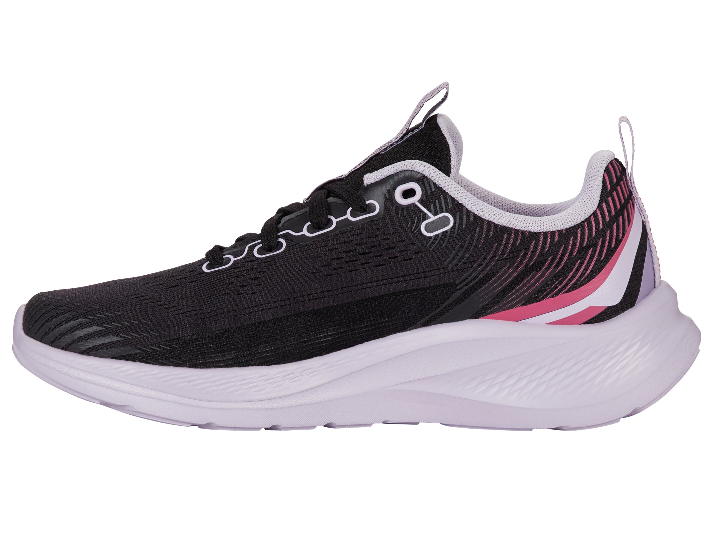 HELIO TRAINER Running Shoes for Women - Lightweight & Breathable Black/Lilac/Raspberry Sneakers for Jogging, Gym Workouts & Outdoor Activities