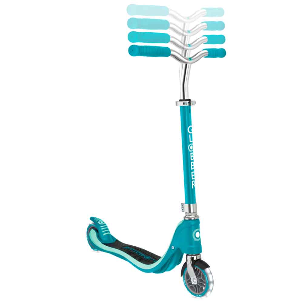 Globber Flow 125 LED Lights Kick Scooter for Kids & Teens - Perfect for Commuting, School, and Outdoor Fun