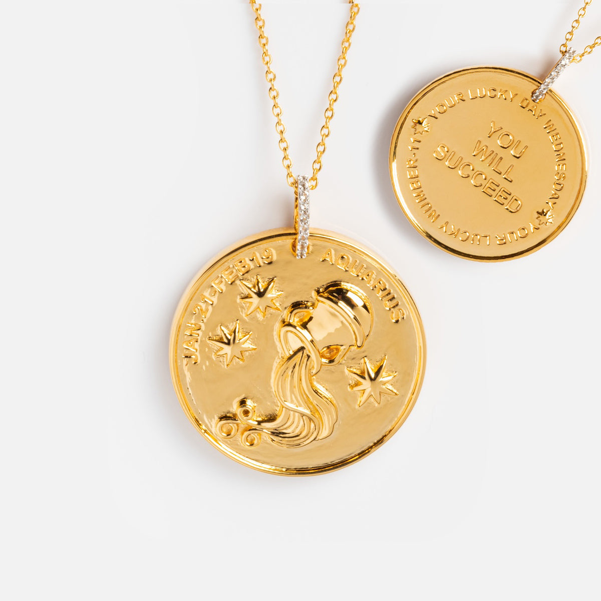 Vintage Inspired Zodiac Coin Necklace - 12 Astrology Sign Pendant Jewelry for Women - Perfect Gift for Birthday, Anniversary & Spiritual Occasions