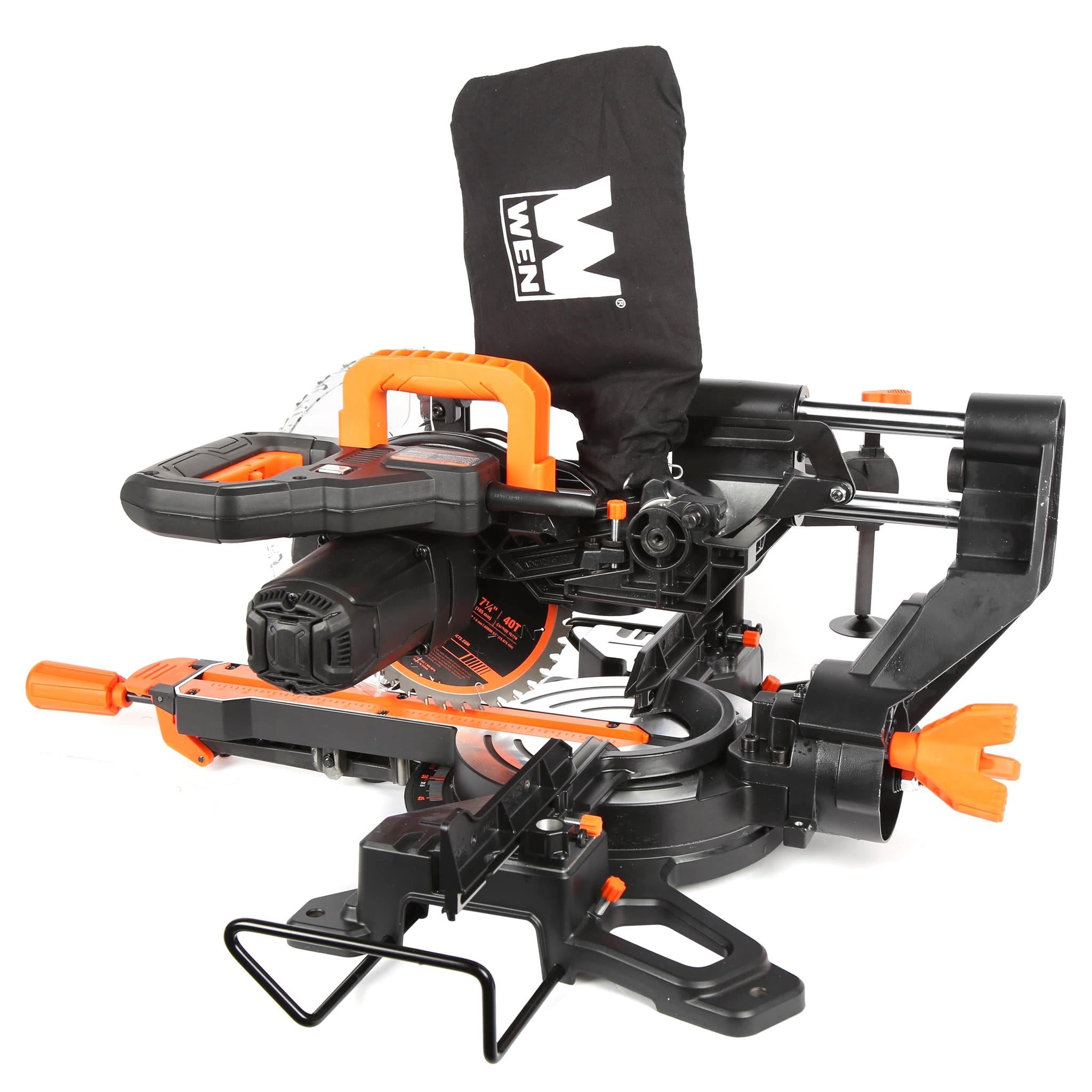 WEN MM0713 9.5 Amp 7.25-Inch Single Bevel Compact Sliding Compound Miter Saw with LED Cutline Guide - Perfect for Woodworking, DIY Projects, and Precision Cutting