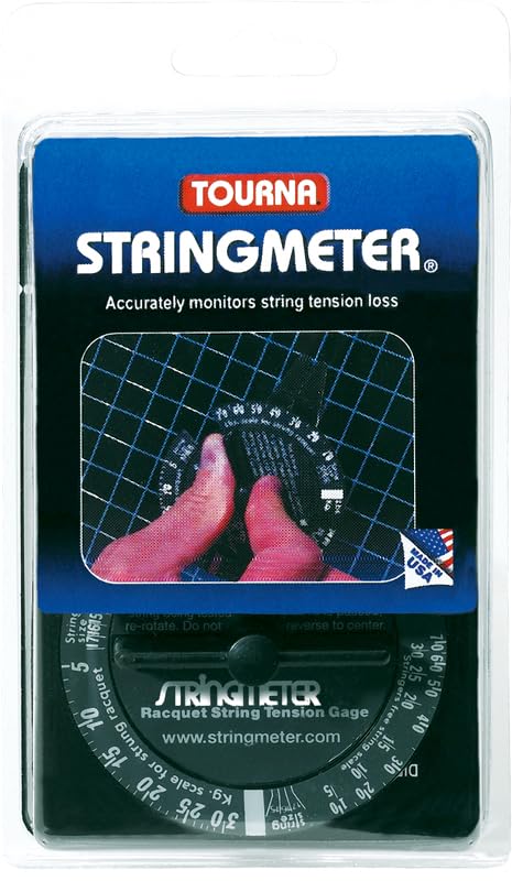 Tourna String Meter - Professional Tennis & Badminton String Tension Tester (Black) | Accurate Racquet Sports Equipment for Players & Coaches | Perfect for On-Court Adjustments & String Maintenance