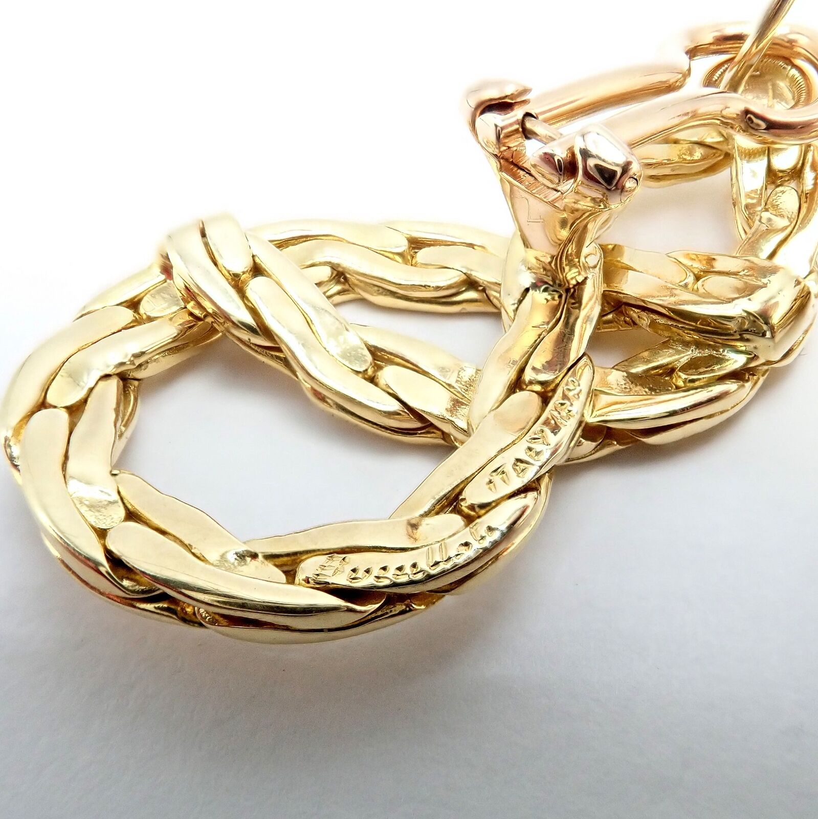 Authentic Vintage Buccellati 18K Yellow Gold Knot Rope Coil Earrings - Luxury Italian Jewelry for Women, Perfect for Weddings, Parties & Special Occasions