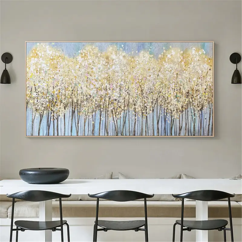 Beautiful Flower and Tree Painting #FT024 - Elegant Wall Art for Home, Office, and Living Room Decor