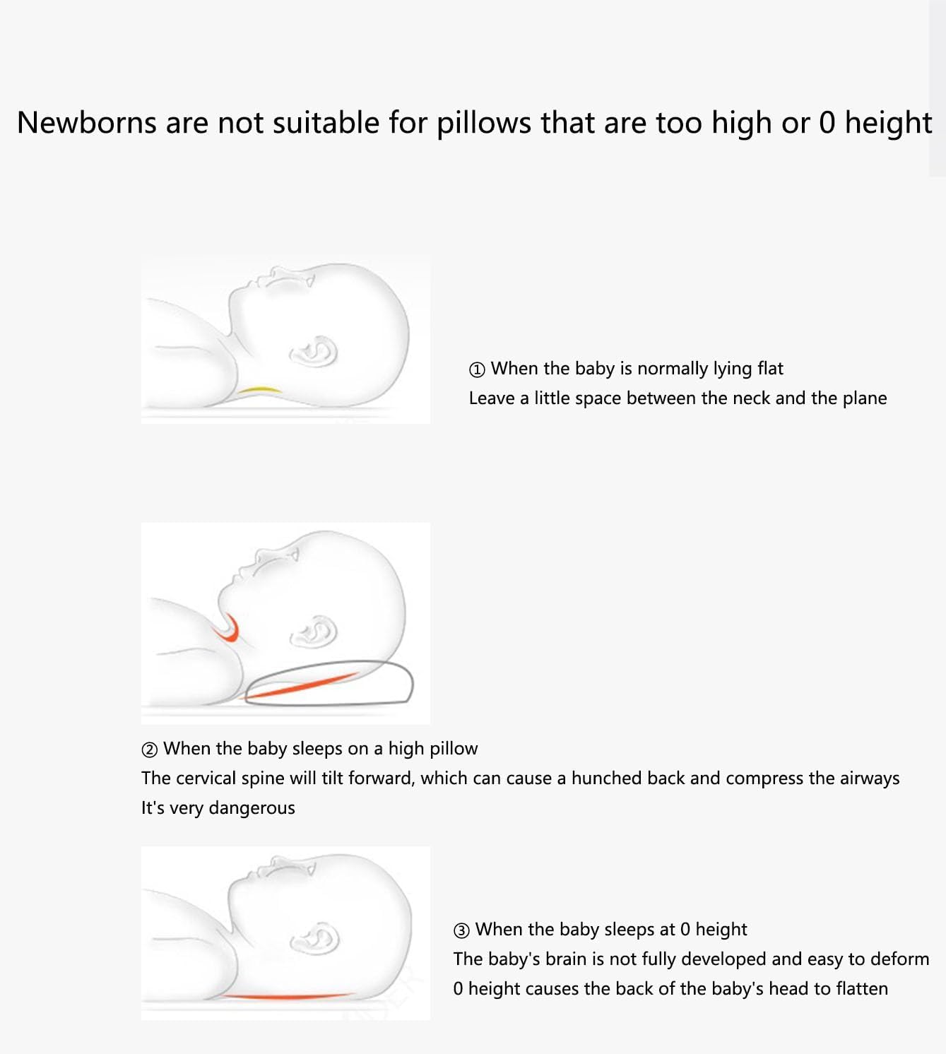 Organic Cotton Baby Pillow for Newborns - Anti Flat Head Support Pillow with Breathable Cover - Safe Infant Head Shaping Positioner (Pink) | Perfect for Crib, Stroller & Car Seat Use