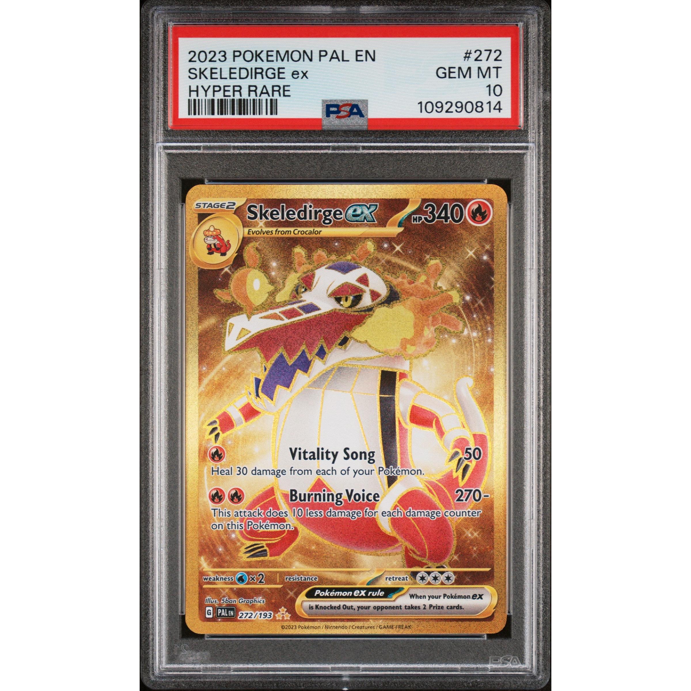 2023 Pokemon Paldea Evolved Skeledirge EX Hyper Rare 272/193 - Collectible Trading Card for Battles, Gifts & Display