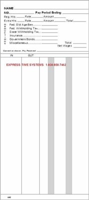 TCS (1000 Count) Time Cards Consecutive Numbered 4.00 x 9.00 Inches - Form 440-2 for Employee Time Tracking, Payroll & Attendance Records - Perfect for Offices, Factories & Small Businesses