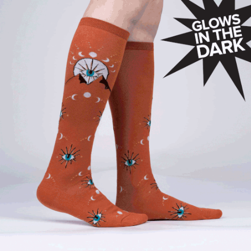 Mystic Mountain Knee High Socks for Women - Fun Novelty Crew Socks with Unique Patterns - Perfect for Hiking, Cosplay & Gift Giving