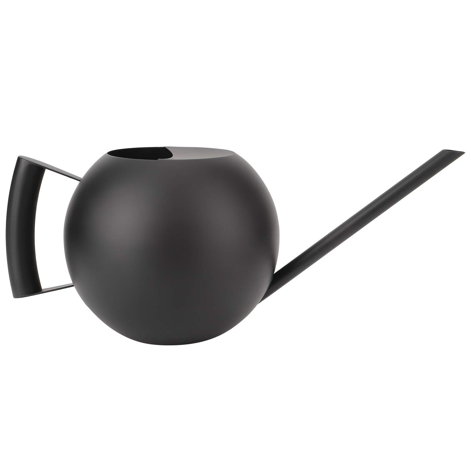 Anti-Rust Metal Watering Can with Long Spout - Indoor & Outdoor Plant Watering Can for Garden, Balcony, and Houseplants | Durable Black Gardening Supplies for Home & Patio Use