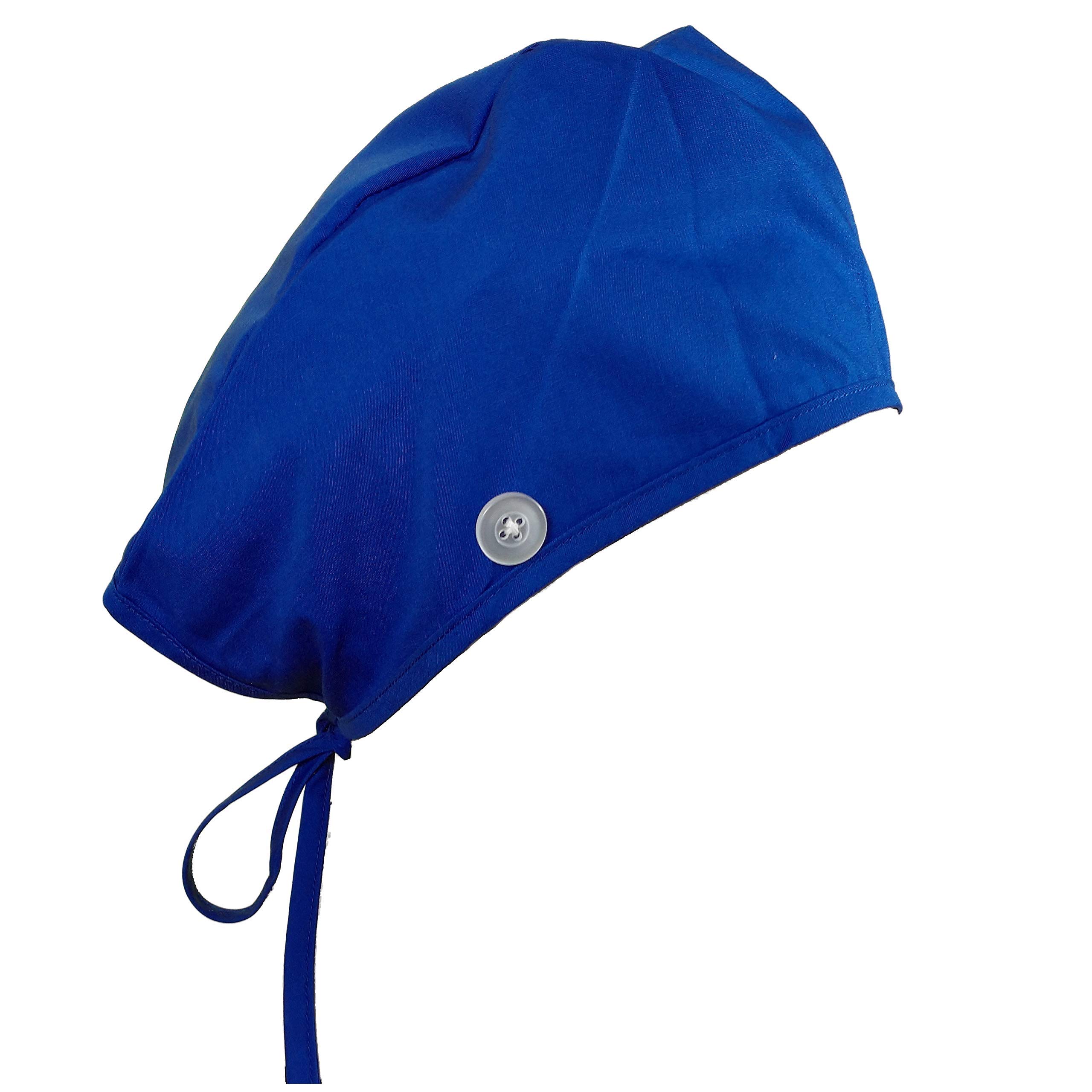 Premium Scrub Cap with Buttons - Unisex Surgical Hat for Men & Women - Adjustable Medical Nurse Cap with Ties - Ideal for Hospitals, Clinics & Healthcare Professionals