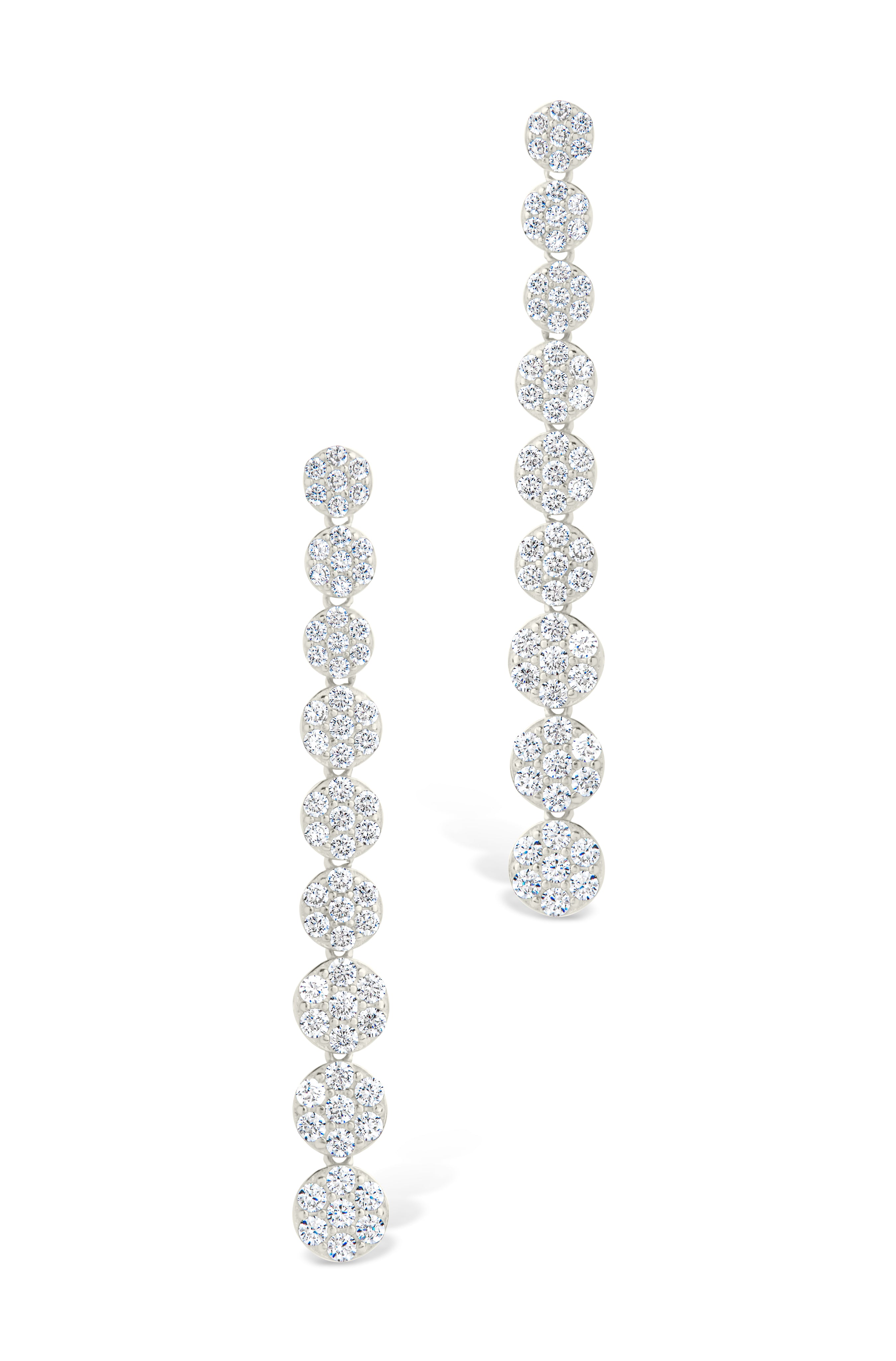 Jessa CZ Circle Drop Stud Earrings for Women - Sparkling Cubic Zirconia Dangle Earrings - Perfect for Parties, Weddings & Everyday Wear