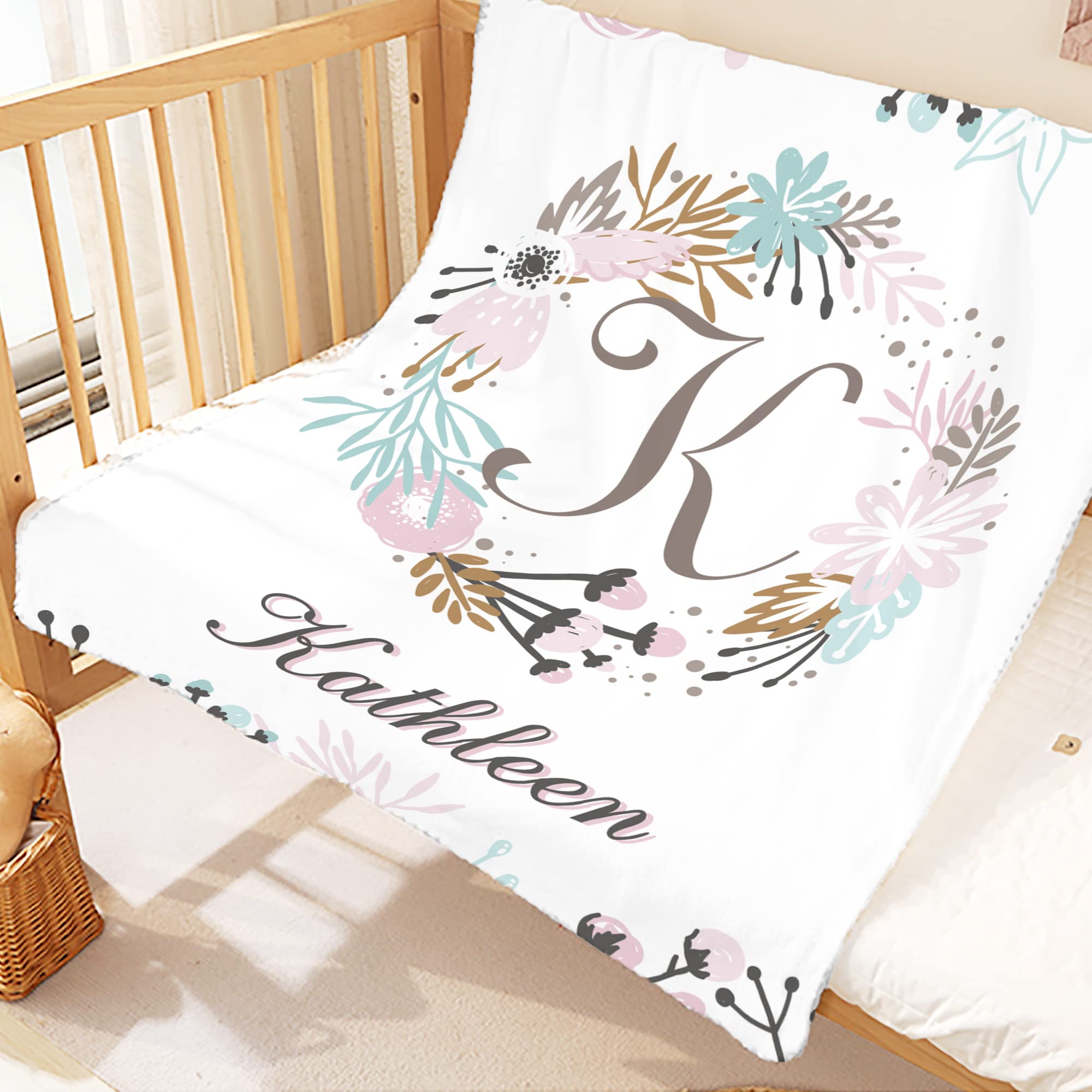 Personalized Baby Blankets for Boys and Girls - Custom Name Blankets for Newborns | Ultra Soft Baby Blanket | Perfect Baby Shower Gift | Nursery Essentials & Cozy Throw for Toddlers (Great for Cuddling, Photo Props & Special Occasion Gifts)