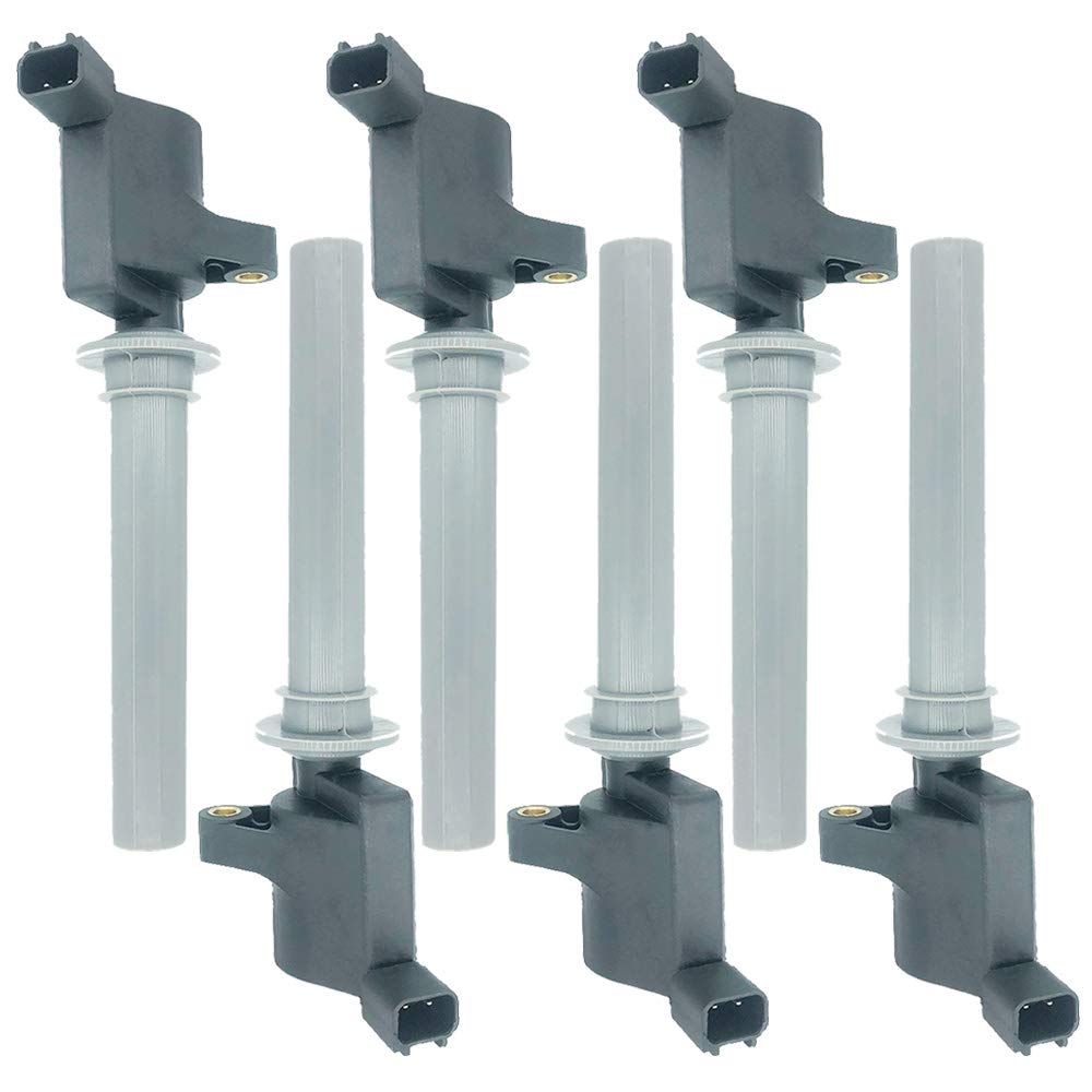 6-Pack Ignition Coil Set Compatible with Ford Maverick Escape Taurus Five Hundred & Mazda Tribute V6 3.0L 1995-2012 - Replaces OEM DG500 DG513 FD502 18LZ12029AB - Perfect for Engine Performance & Tune-Up Maintenance
