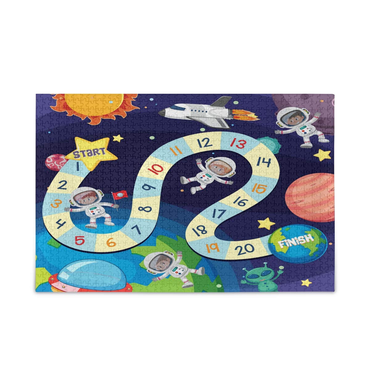 ZOEO 1000-Piece Wooden Jigsaw Puzzle for Adults & Kids - Space Themed Family Board Game for Home Entertainment & Educational Learning