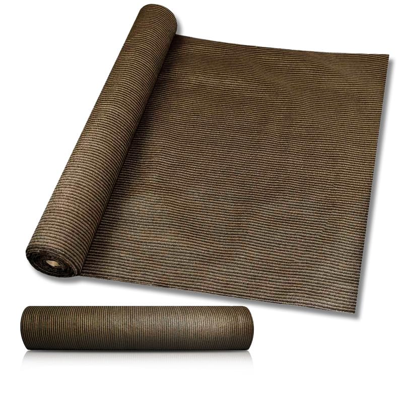 6'x129' Sun Shade Fabric Roll - UV Blocking Outdoor Shade Cloth for Pergola, Patio, Backyard & Garden - Windproof Greenhouse Cover in Brown - Perfect for Sun Protection and Privacy Screening