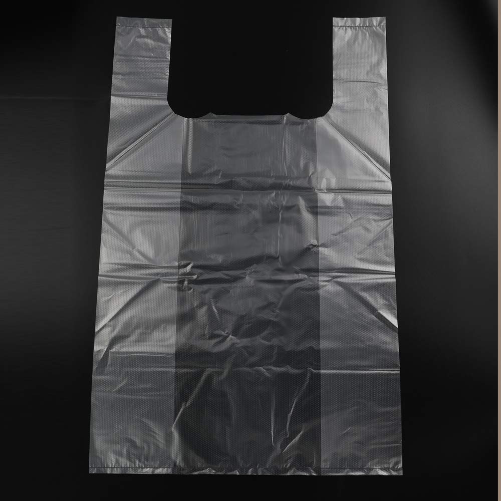 Ggbin Durable Plastic T-Shirt Shopping Bags with Handles - 21.1