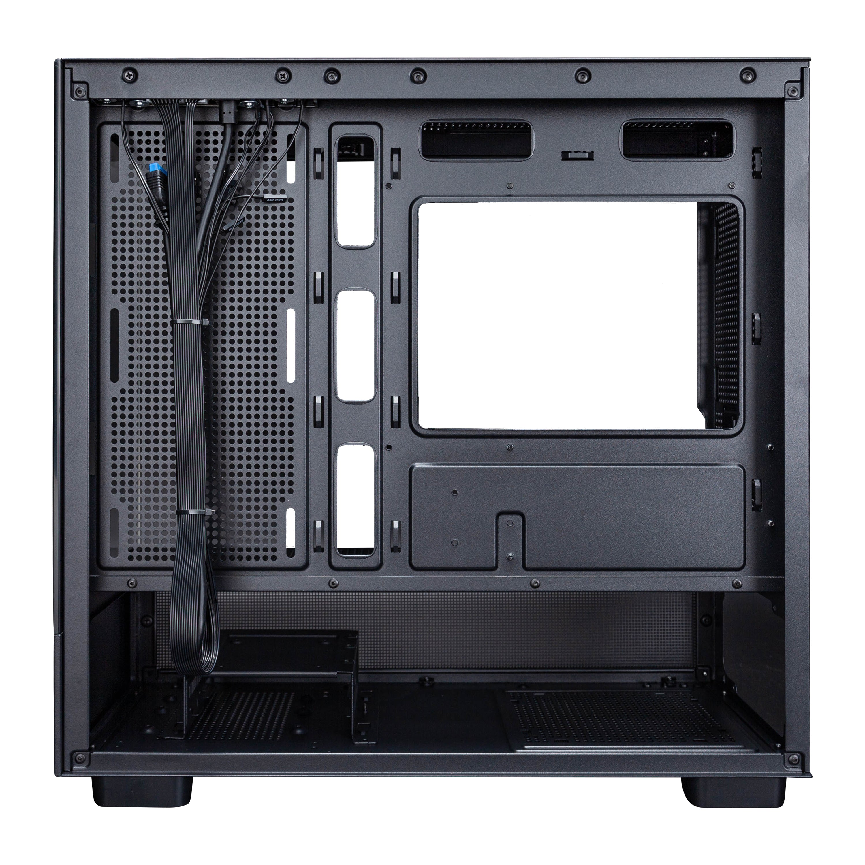 1st Player Mi5 M ATX ITX PC Gaming Case - Compact Mid Tower Computer Case for Gaming PC Build, Black | Perfect for Small Spaces & LAN Parties