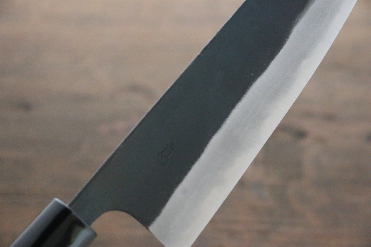 Premium Nao Yamamoto Blue Steel No.2 Kurouchi Santoku Knife 165mm - Japanese Kitchen Knife for Professional Chefs & Home Cooking, Perfect for Slicing, Dicing & Chopping Vegetables, Meat & Fish
