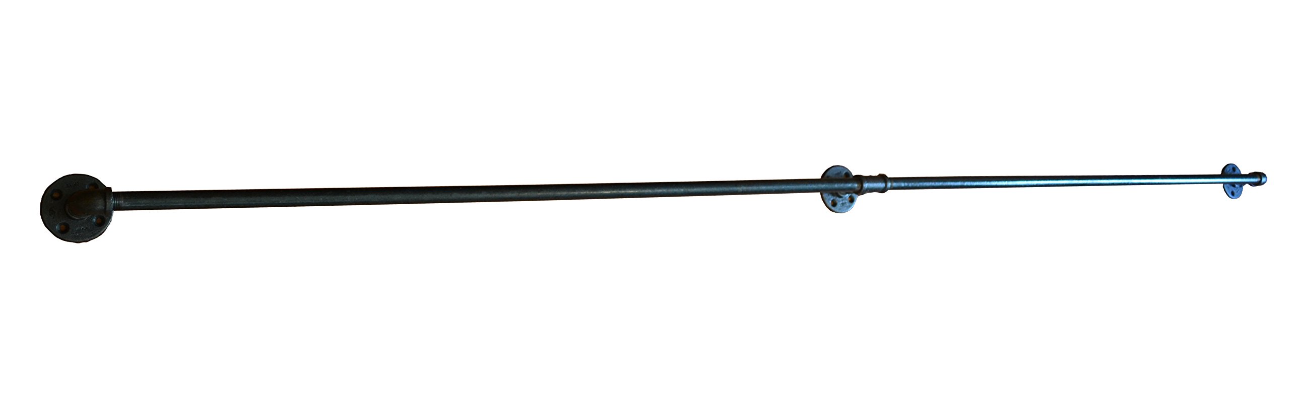 Turnbull Farms(TM) Heavy Duty Industrial Pipe Curtain Rod - 146 Inch Adjustable Length, 2-Segment Design for Large Windows | Perfect for Loft, Warehouse & Industrial Style Home Decor