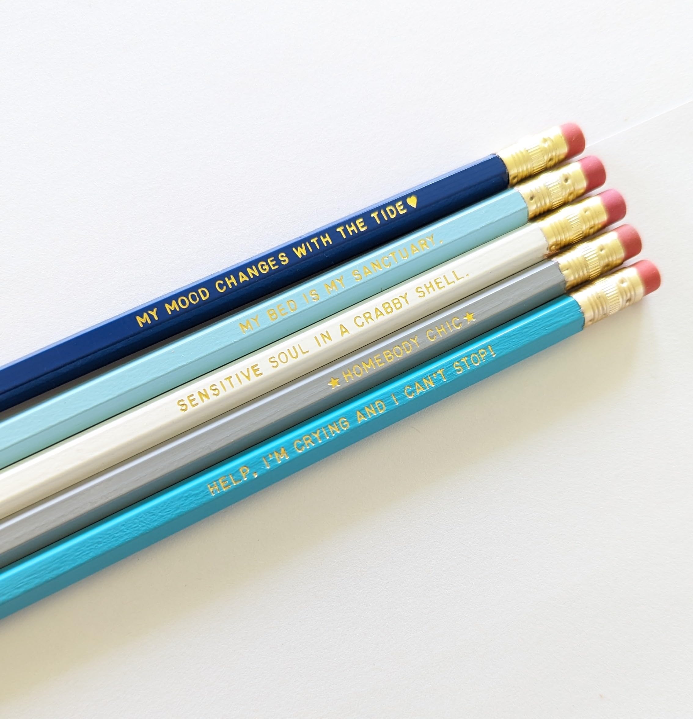 Cancer Zodiac Sign Pencil Set - Funny Astrology Birthday Gift for Women (June 20-July 22) - Perfect for Office, School & Cancer-Themed Parties