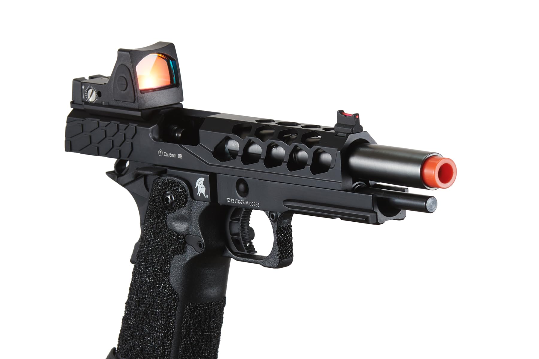 Lancer Tactical STRYK Hi-Capa 5.1 Gas Blowback Airsoft Pistol with Red Dot Sight - High Performance Airsoft Gun for Competitive Shooting & Tactical Training