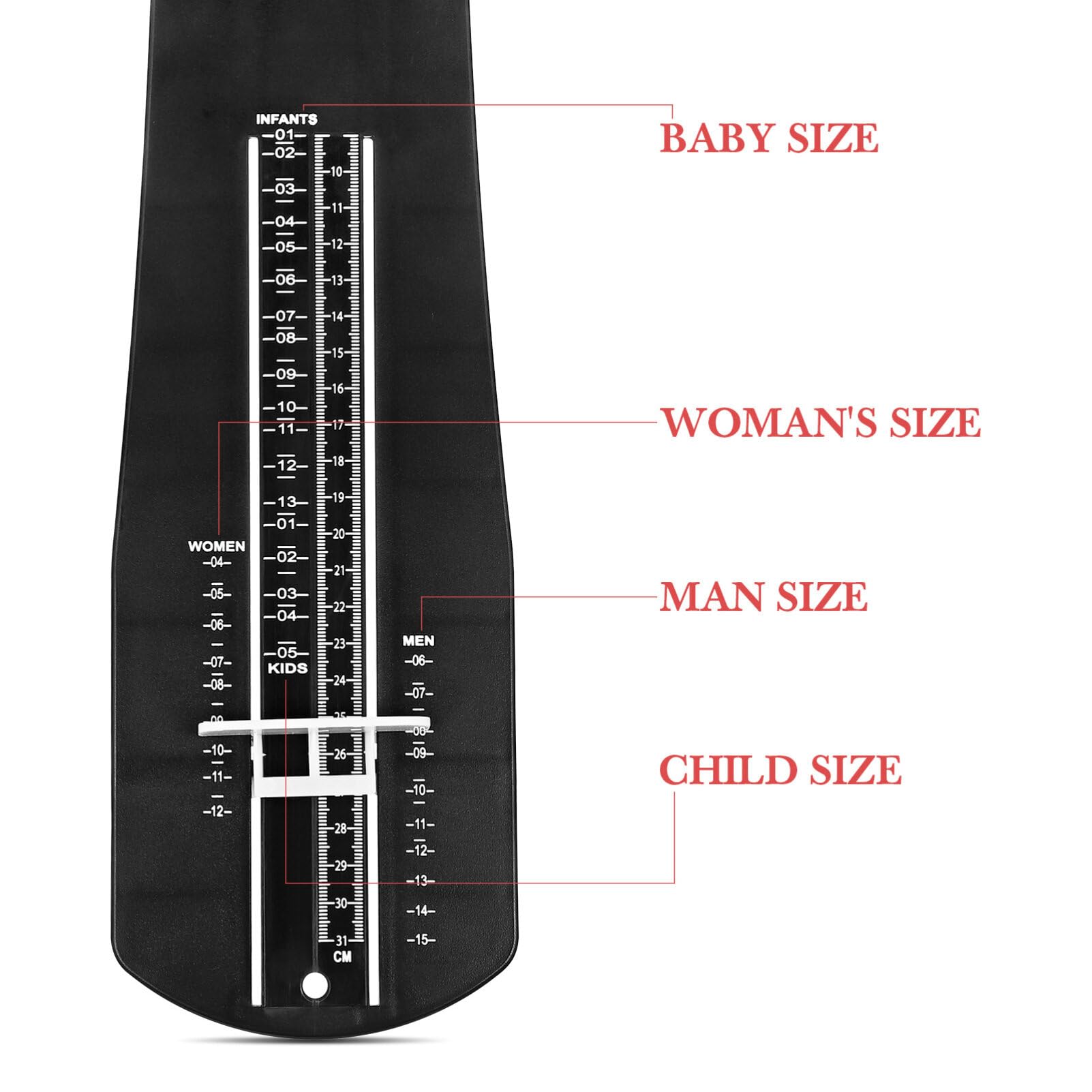Accurate Foot Measuring Device for Adults - Large Size Shoe Gauge Tool, Easy to Use for Perfect Fit | Ideal for Online Shoe Shopping, Home Use & Podiatry Clinics