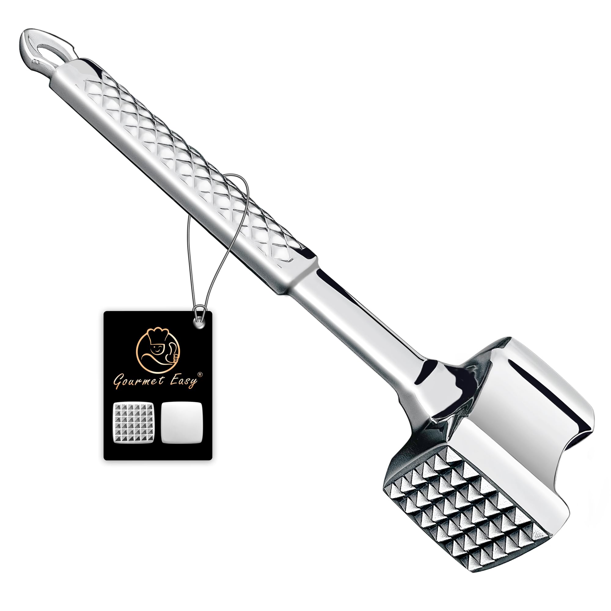Premium 5-in-1 Stainless Steel Kitchen Tool Set - Garlic Press, Meat Tenderizer, Citrus Juicer, Vegetable Peeler with 5-Year Warranty | Perfect for Home Cooking, Meal Prep & Professional Chefs