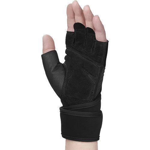 Harbinger Unisex Training Wrist Wrap Gloves 2.0 - Black | Weight Lifting, CrossFit & Gym Workout Support for Men & Women